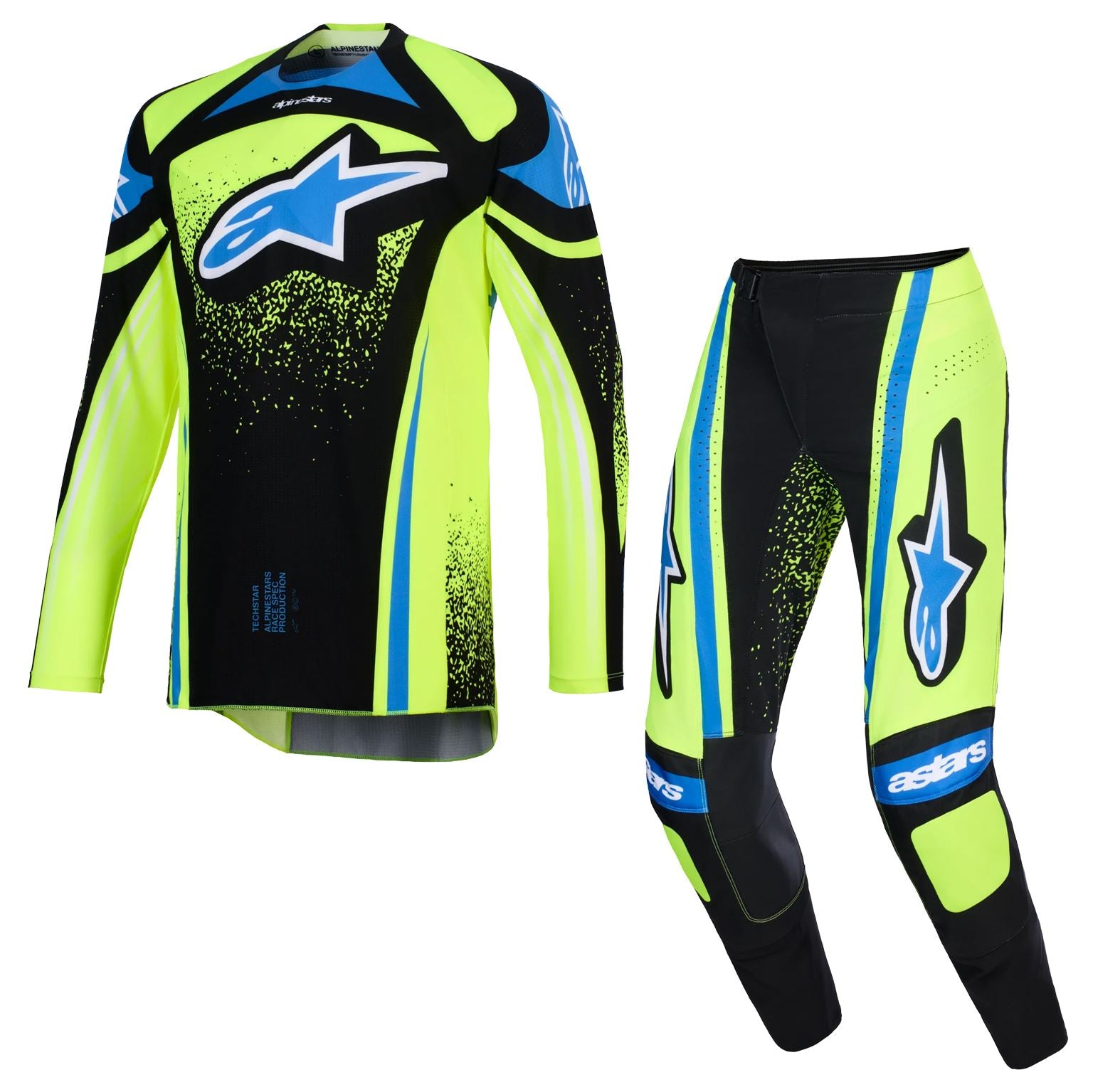 Alpinestars 2026 Techstar Nomur Motocross Combo Kit Dark Navy Yellow Flo Blue
